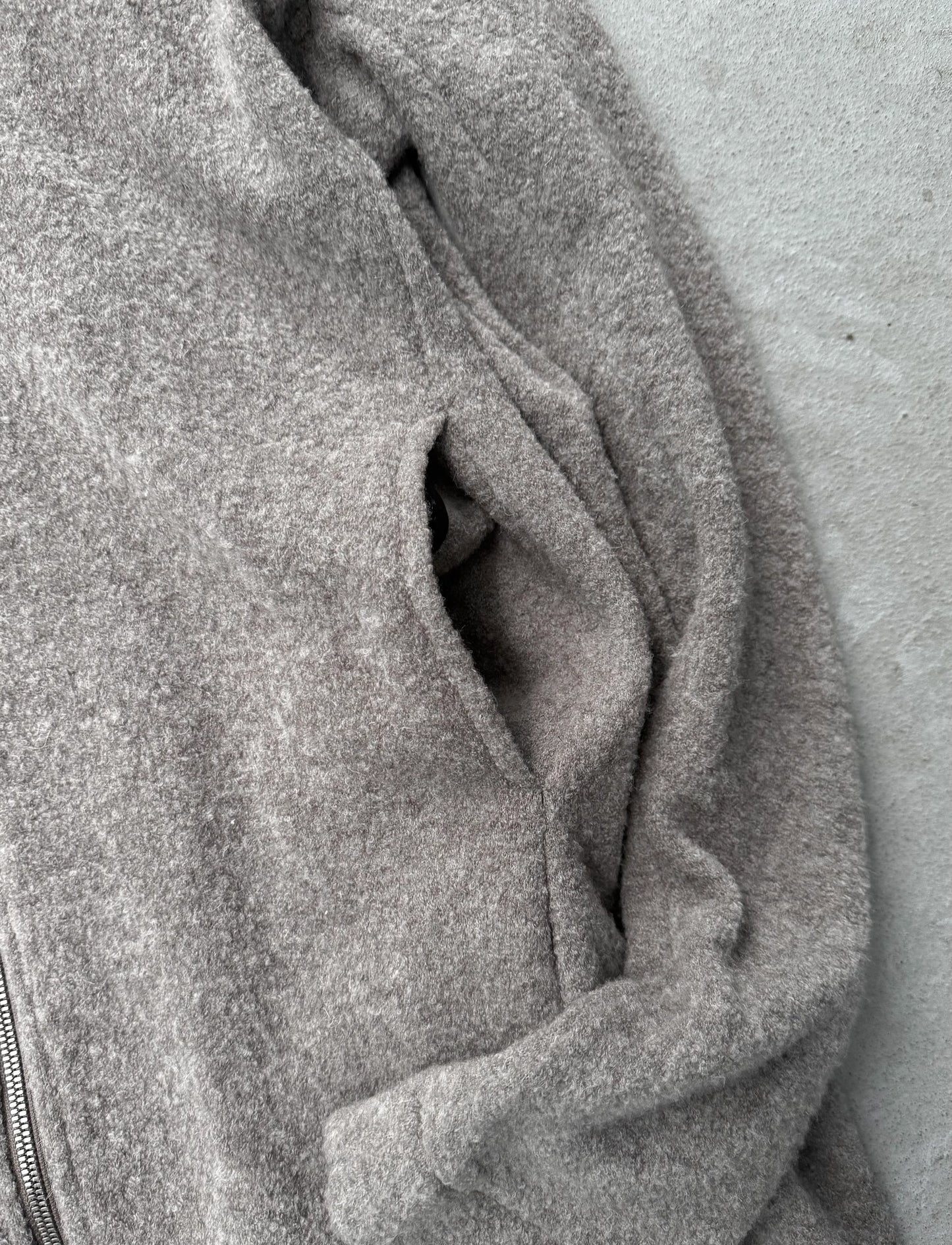 Julius_7 AW16-17 "beast;" Asymmetrical Zip ‘Exploder’ Hood Jersey Jacket