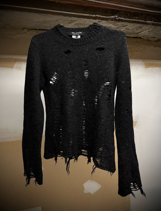 Junya Watanabe AW03 Distressed Punk Wool Sweater