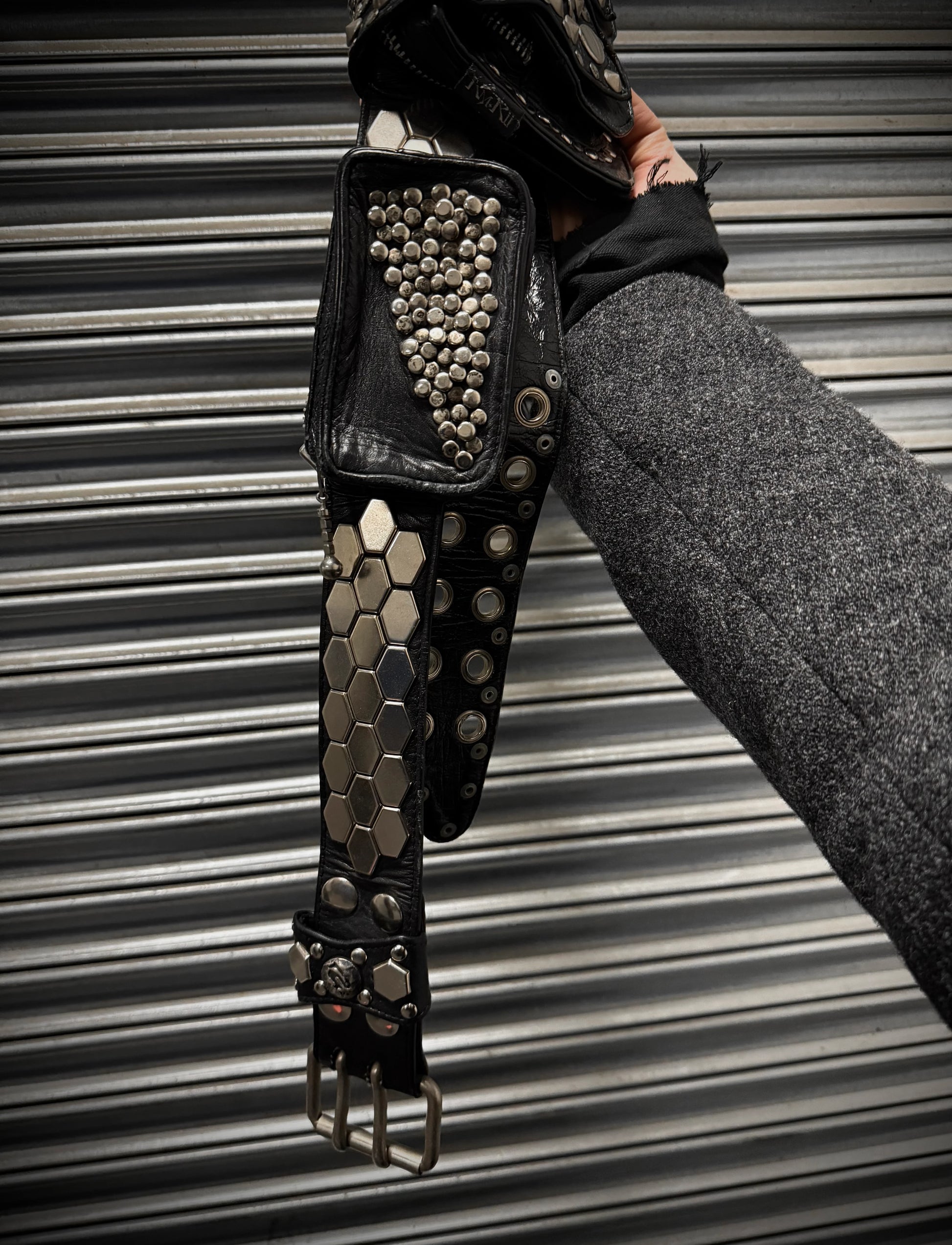 KMRii Studded Leather Belt Bag Early 00s Archive Toronto – DRIEW KMRii Studded Leather Belt Bag Early 00s Archive Toronto – DRIEW