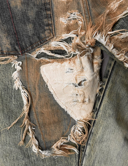 L.G.B Early 00s 'No. CRAZY WOLF 0072M' Acid Wash Blown Out Denim