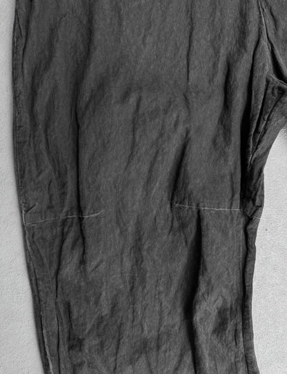 Dark gray pants on a light gray background