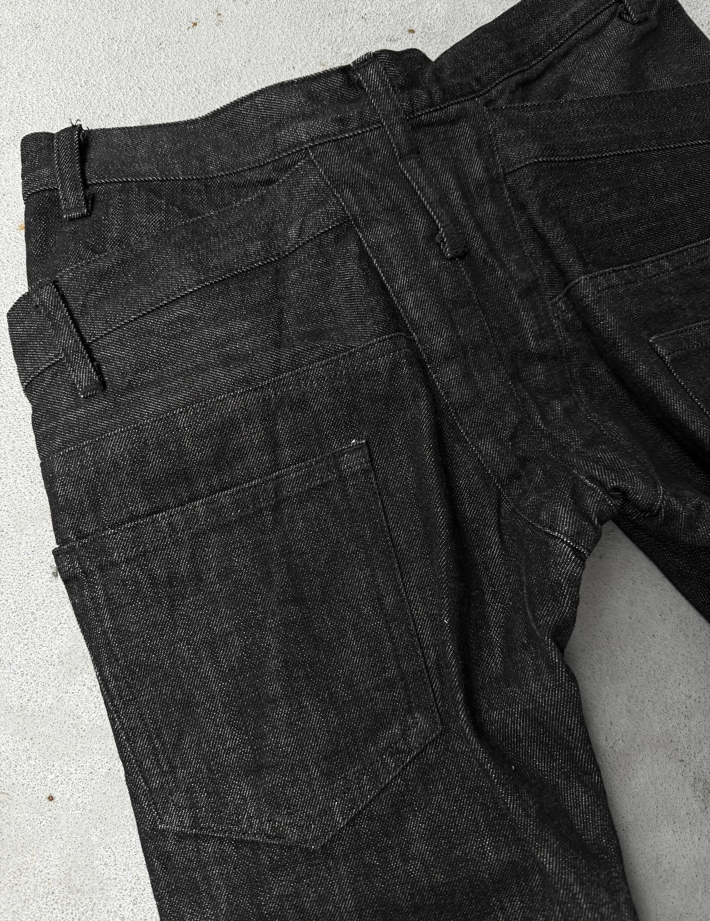 nude:masahiko maruyama Early 00s Deconstructed Double-waisted Cropped Denim