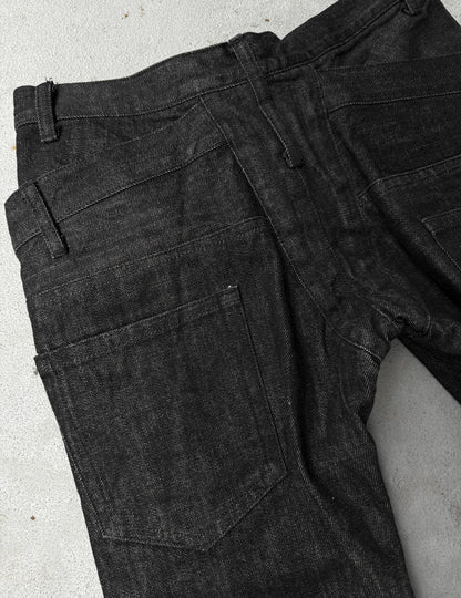 nude:masahiko maruyama Early 00s Deconstructed Double-waisted Cropped Denim