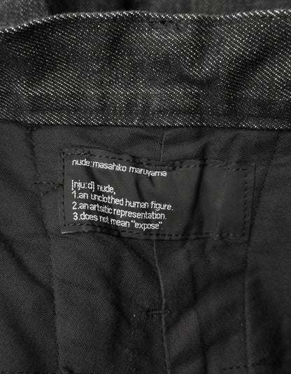 nude:masahiko maruyama Early 00s Deconstructed Double-waisted Cropped Denim