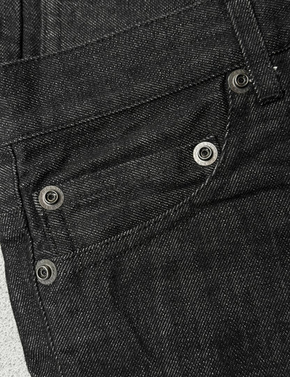 nude:masahiko maruyama Early 00s Deconstructed Double-waisted Cropped Denim