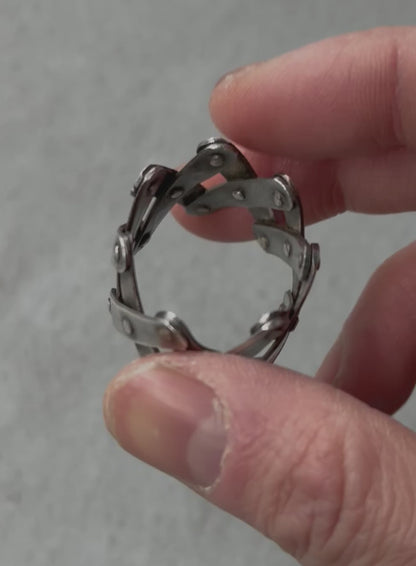 Carol Christian Poell 'MM/2408' Pantograph Adjustable One Size Silver Ring