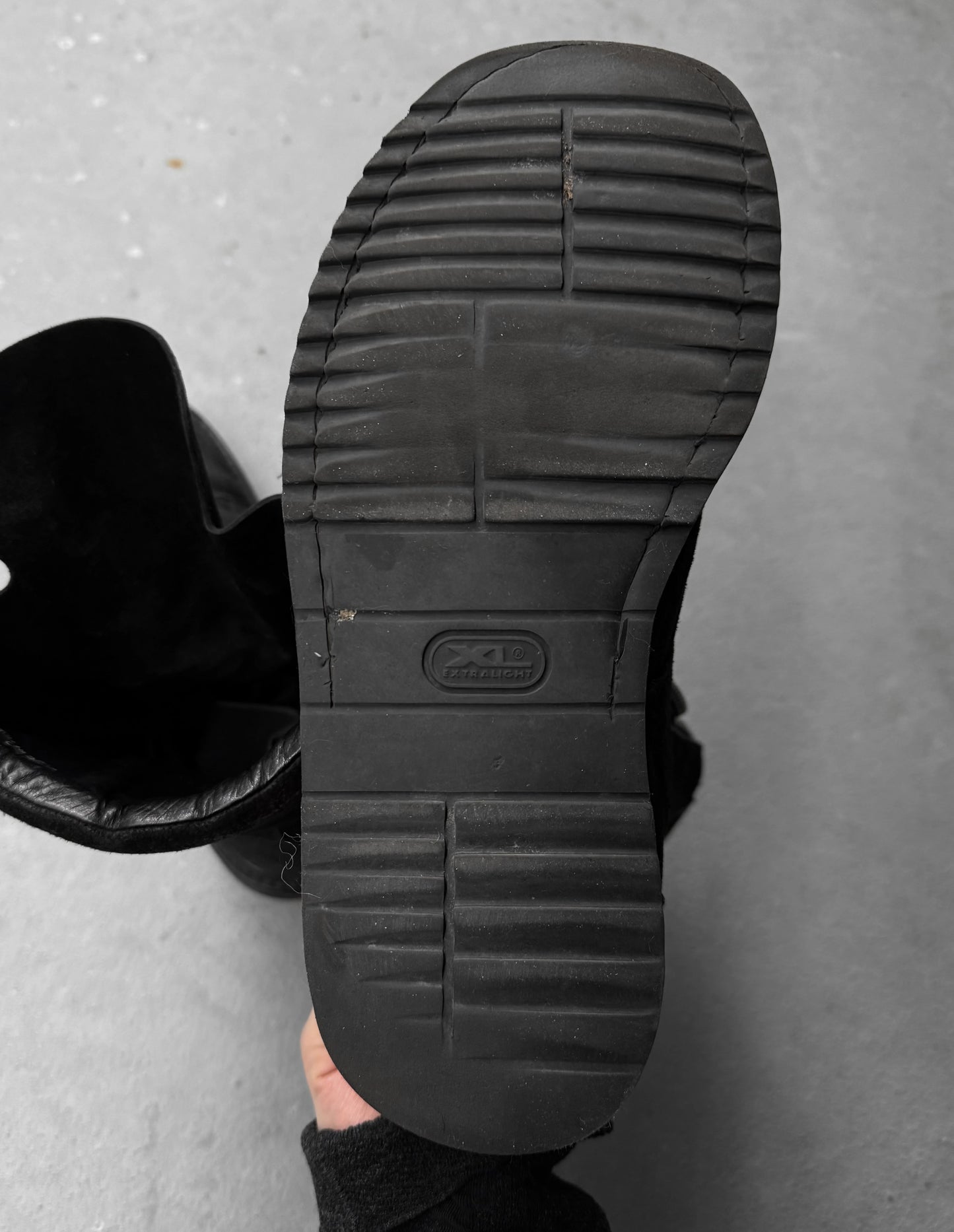 Rick Owens AW11 “LIMO” Reverse Leather Mohawk Basket Creeper Boots detail | DRIEW GARMENTS