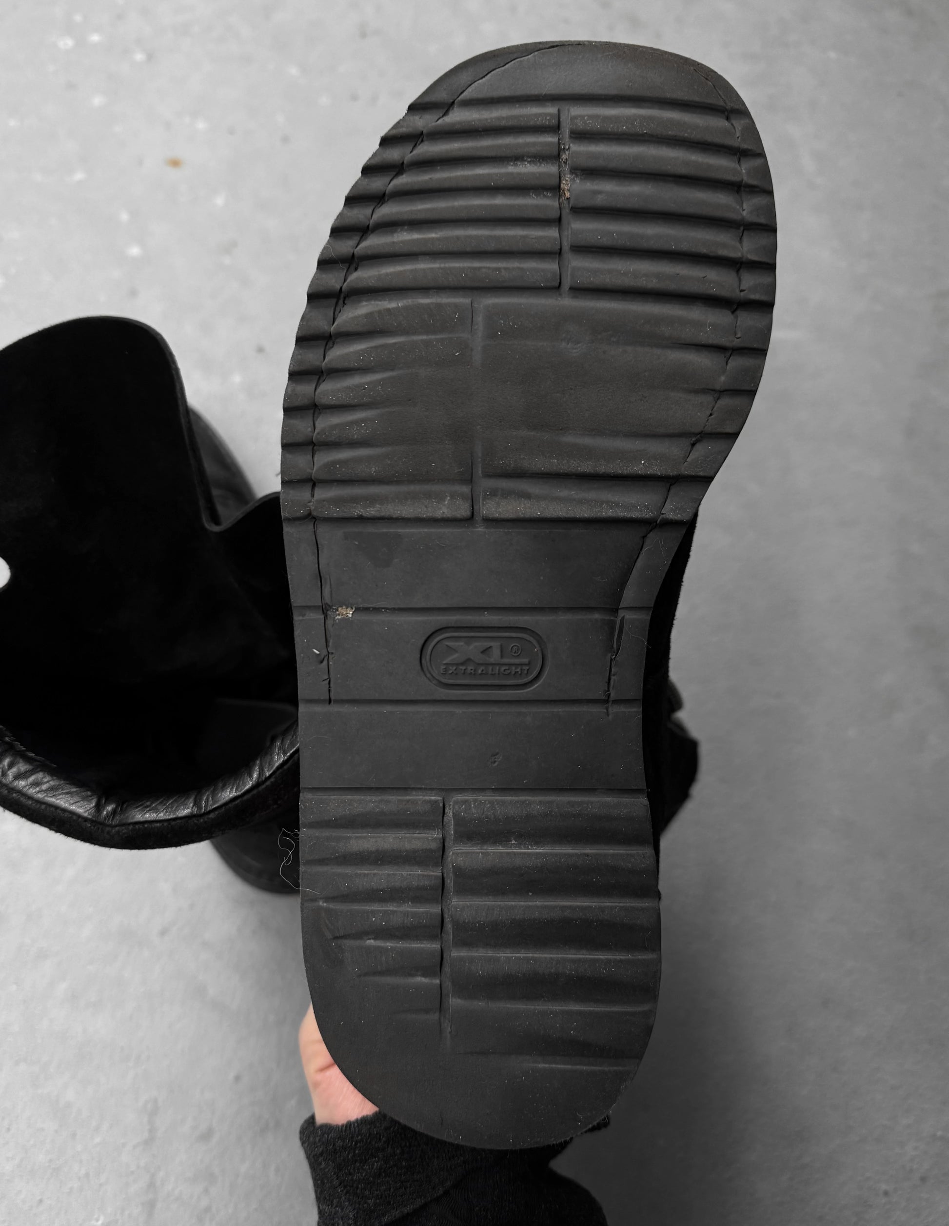 Rick Owens AW11 “LIMO” Reverse Leather Mohawk Basket Creeper Boots detail | DRIEW GARMENTS