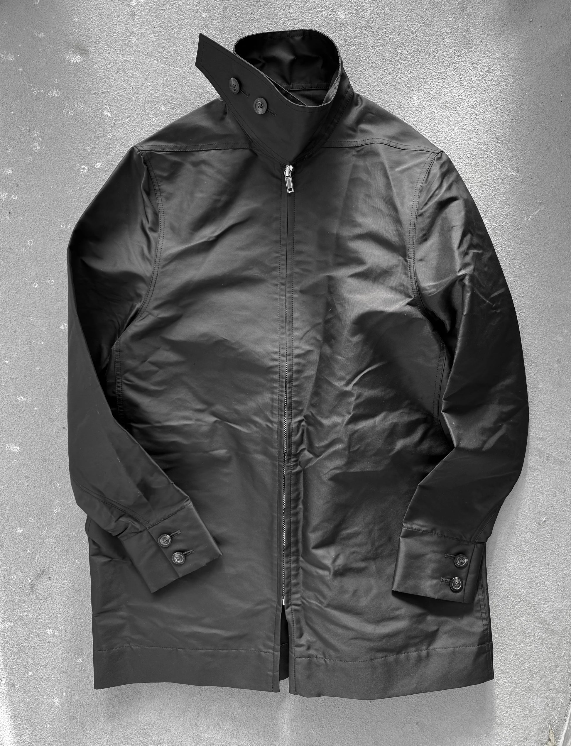 Rick Owens RR18 ブラックコーティングジャケット L Rick Owens RR18 ブラックコーティングジャケット L rickowens