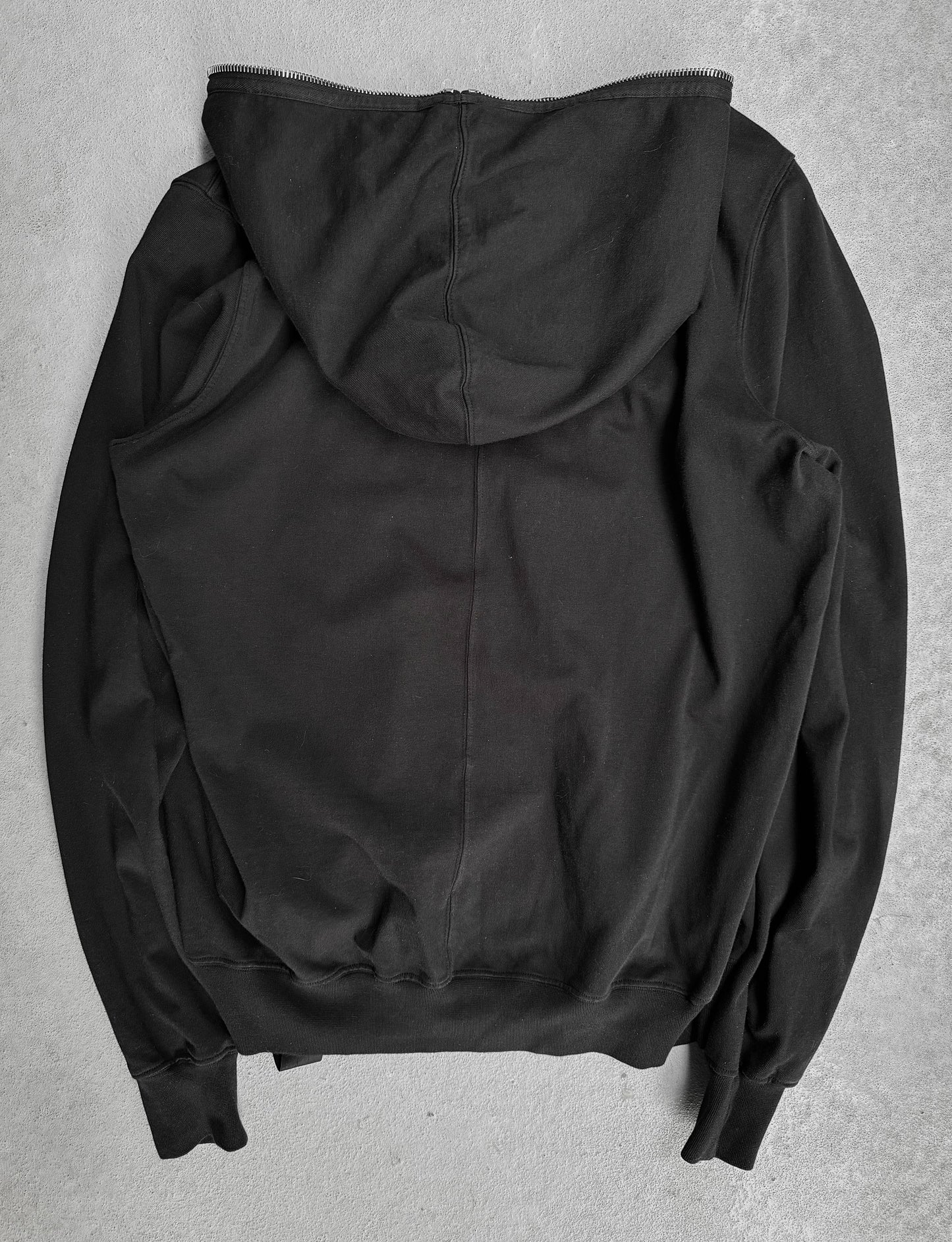 Black hoodie on a gray background