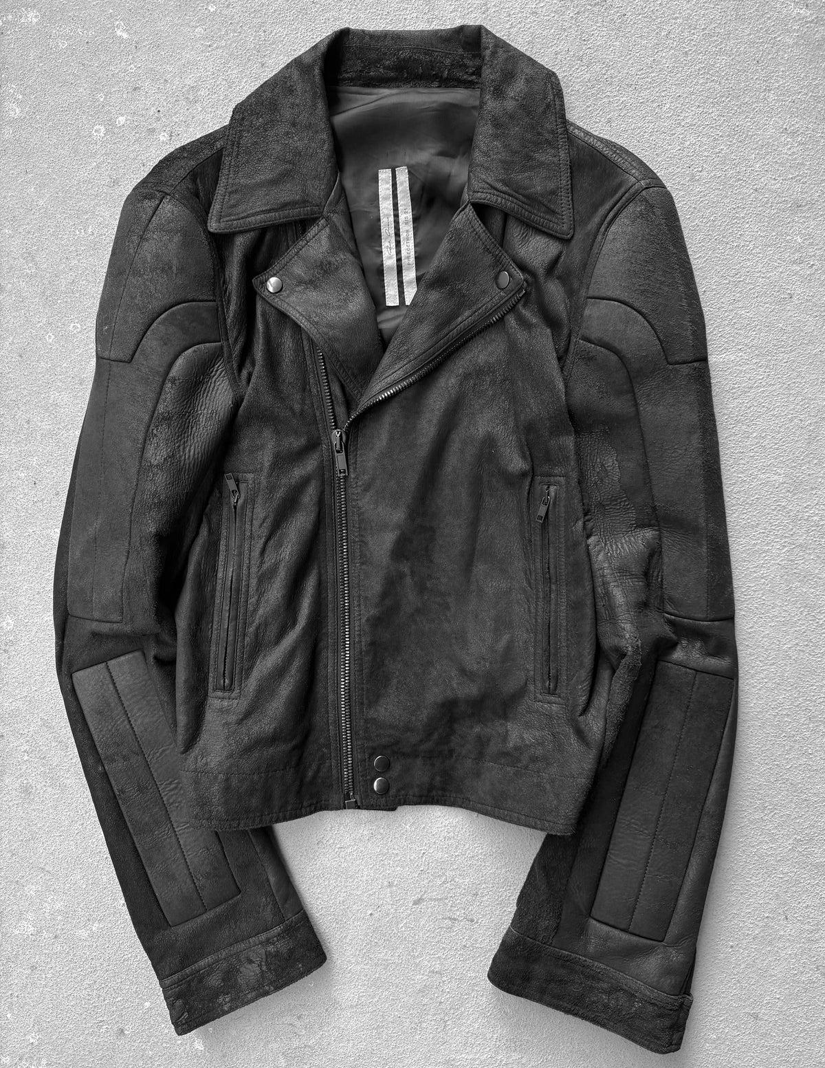 Rick Owens SS21 Blistered Lamb Leather Biker Jacket – DRIEW