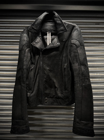 Rick Owens SS21 Blistered Lamb Leather Biker Jacket – DRIEW