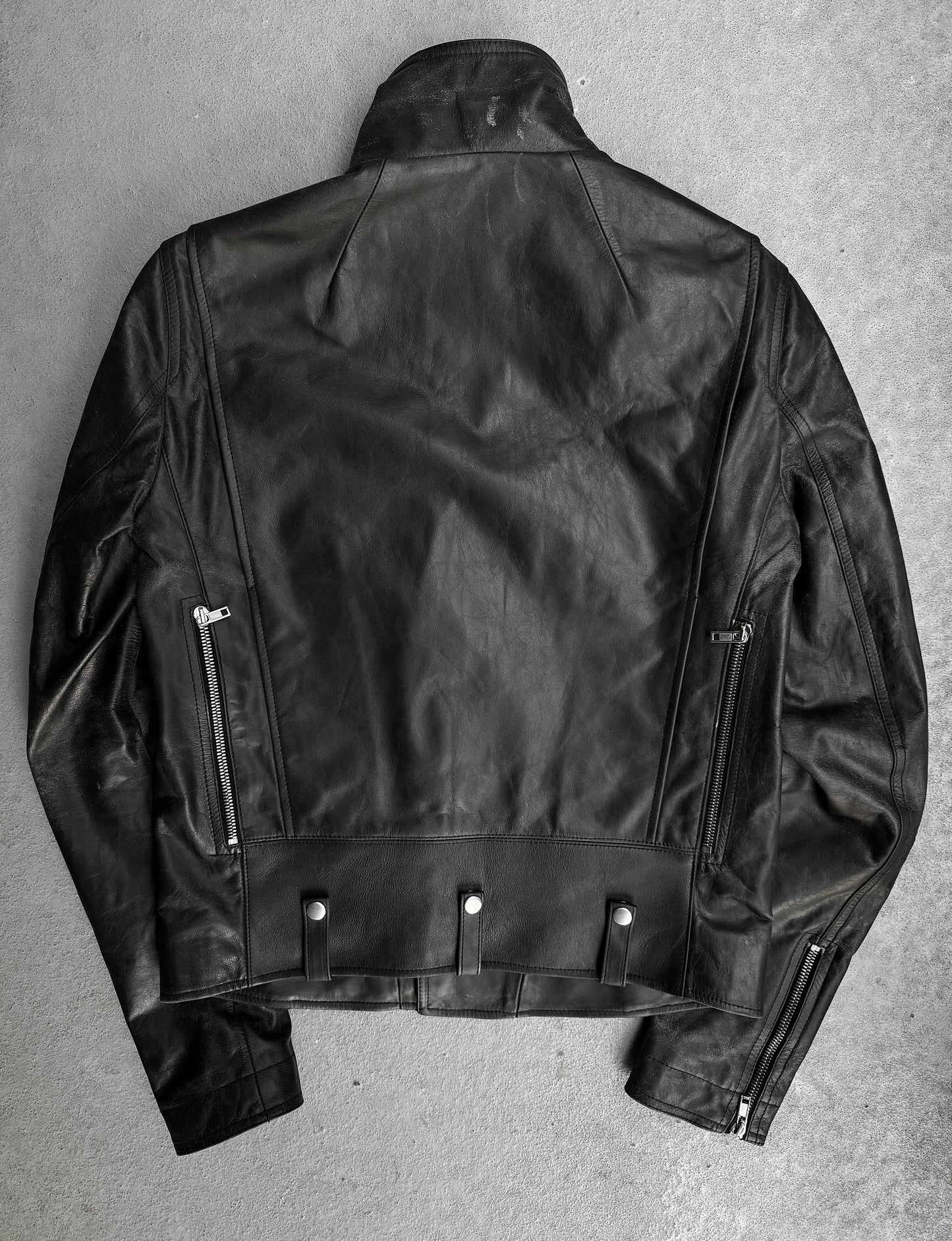 Rick Owens SS25 "HOLLYWOOD" Bauhaus Stooges Calf Leather Jacket