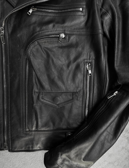 Rick Owens SS25 "HOLLYWOOD" Bauhaus Stooges Calf Leather Jacket