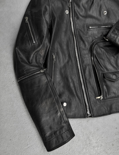 Rick Owens SS25 "HOLLYWOOD" Bauhaus Stooges Calf Leather Jacket