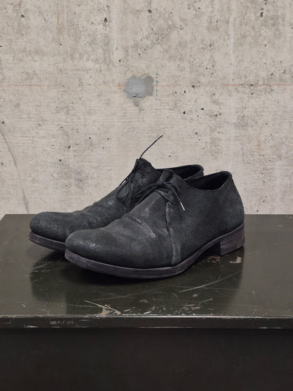 m.a+ 'S1P1 BI.R 1.0' Reverse Bison Leather Double Fold Derbies