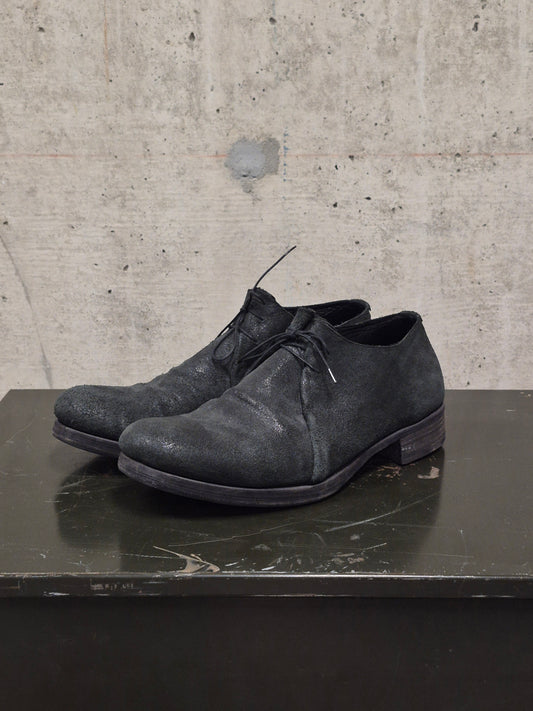 m.a+ 'S1P1 BI.R 1.0' Reverse Bison Leather Double Fold Derbies