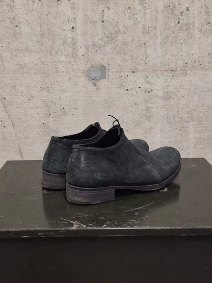 m.a+ 'S1P1 BI.R 1.0' Reverse Bison Leather Double Fold Derbies