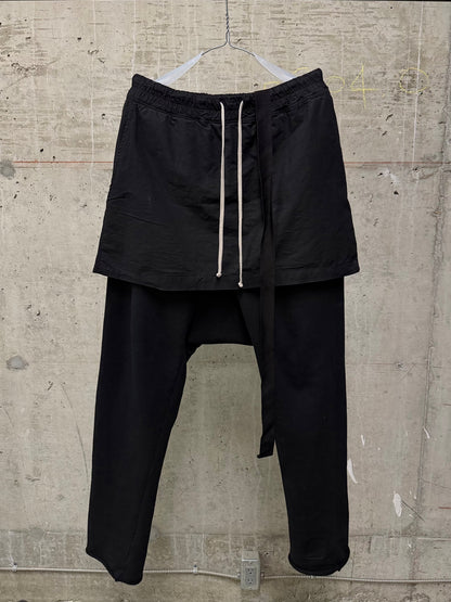 Rick Owens DRKSHDW SS13 "ISLAND" Double Layered Cotton Fleece Drop-crotch Pants