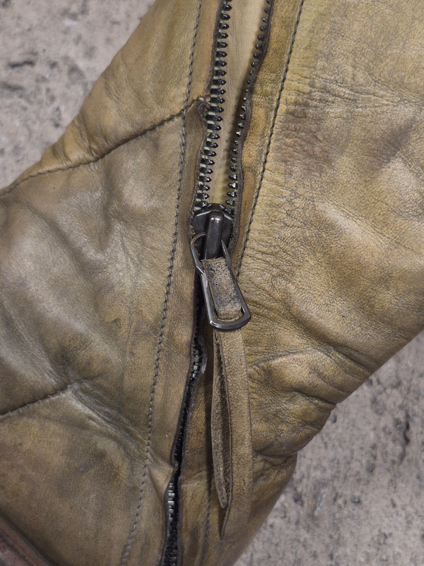 LEON EMANUEL BLANCK 'DIS-TWB/01' Special Dyed Distortion Tall Side Zip Horse Leather Wedge Boot