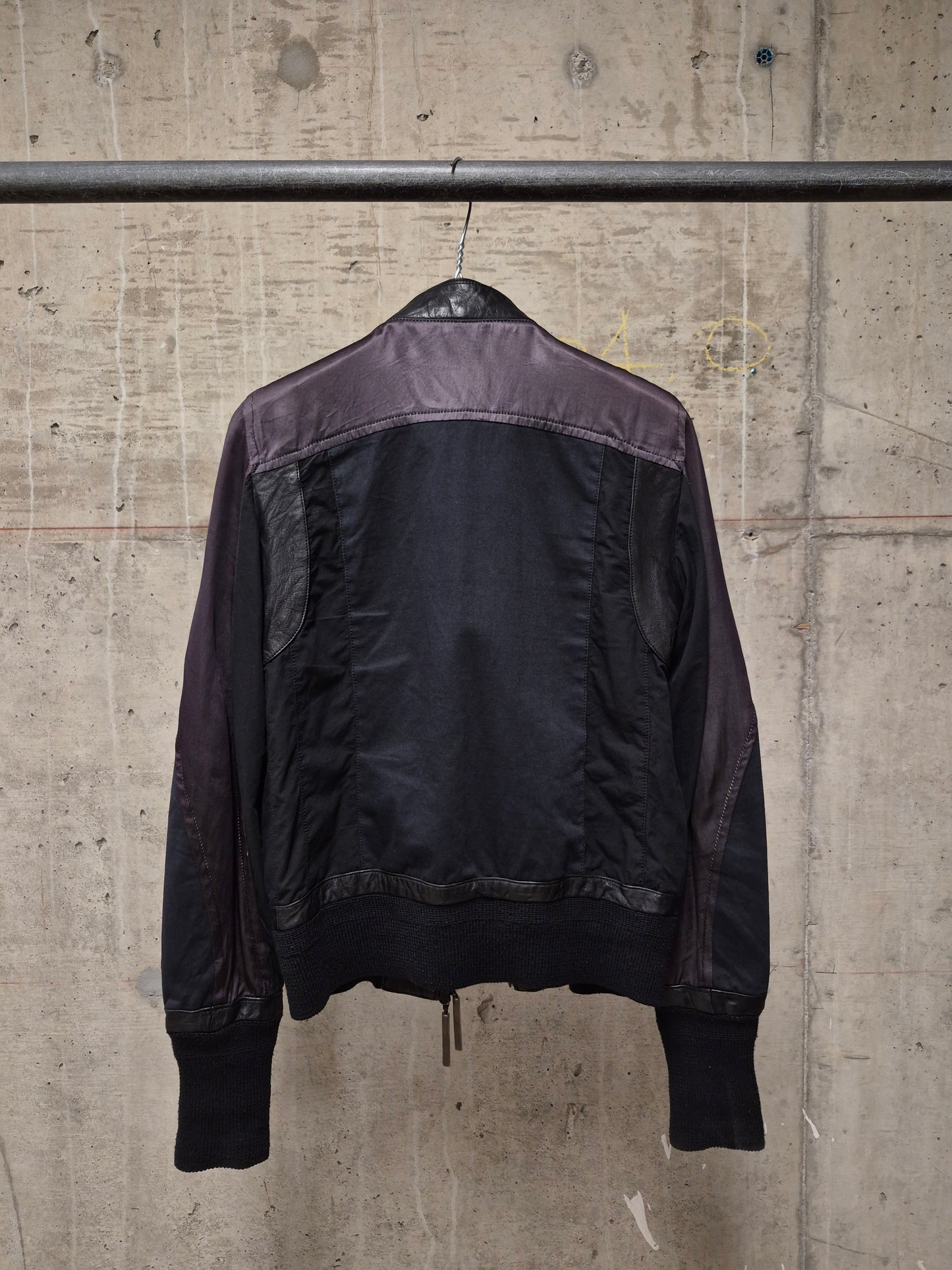 The Viridi-Anne 00s Hybrid Multi-Panel Cattle Leather Bomber Jacket