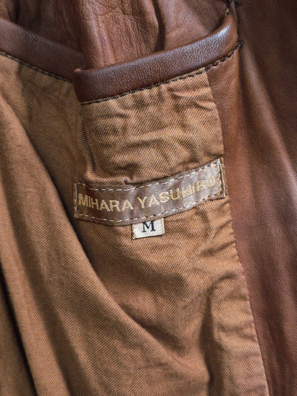 MiharaYasuhiro AW02 Over-dyed Distressed Sheepskin Leather Jacket