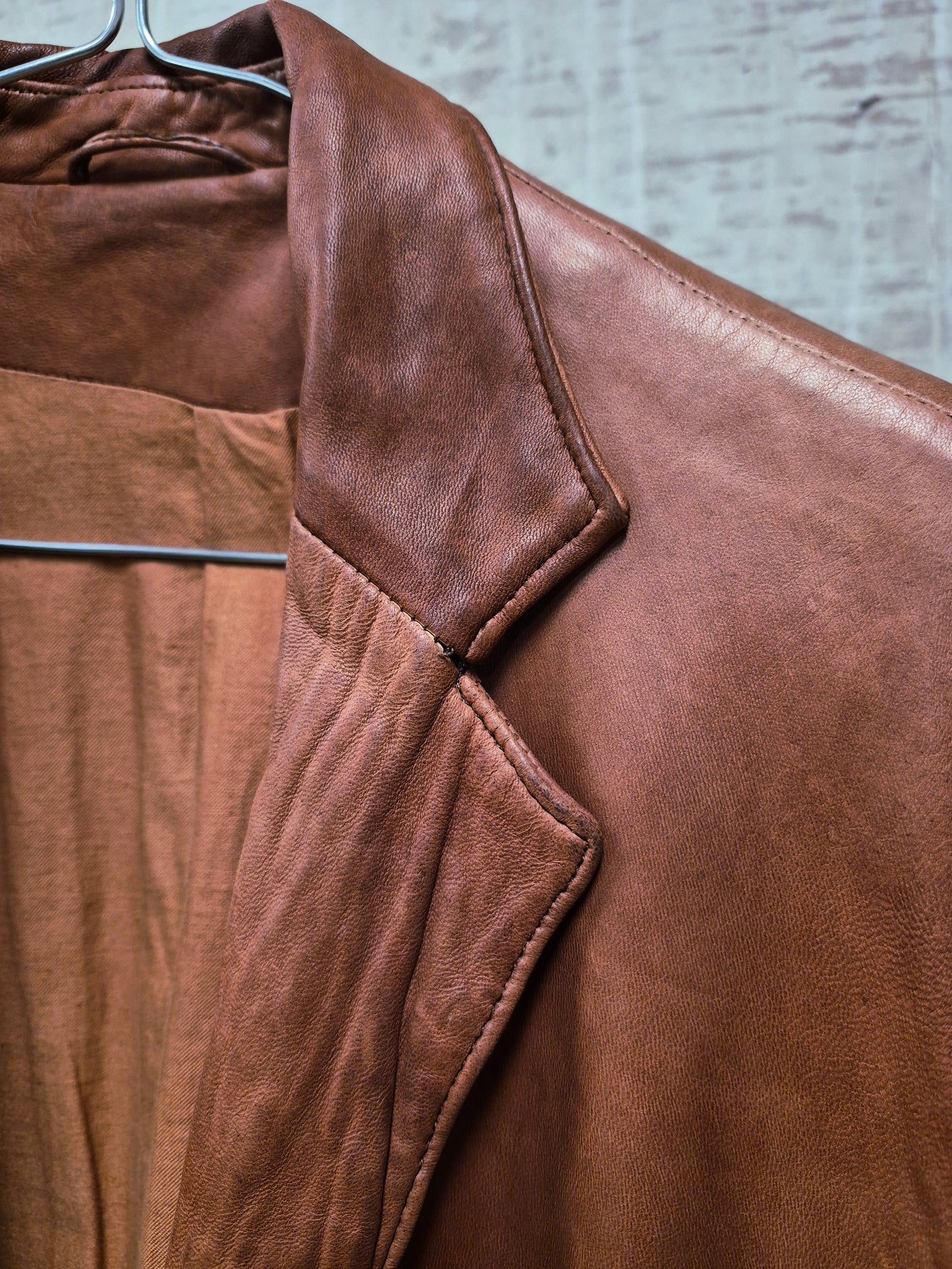 MiharaYasuhiro AW02 Over-dyed Distressed Sheepskin Leather Jacket