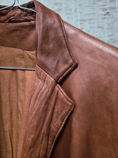 MiharaYasuhiro AW02 Over-dyed Distressed Sheepskin Leather Jacket