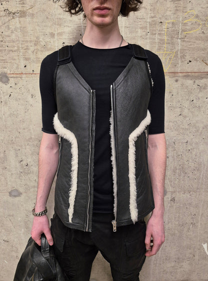 Rick Owens AW14 "MOODY" Padded Lamb Shearling Vest