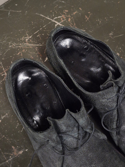 m.a+ 'S1P1 BI.R 1.0' Reverse Bison Leather Double Fold Derbies
