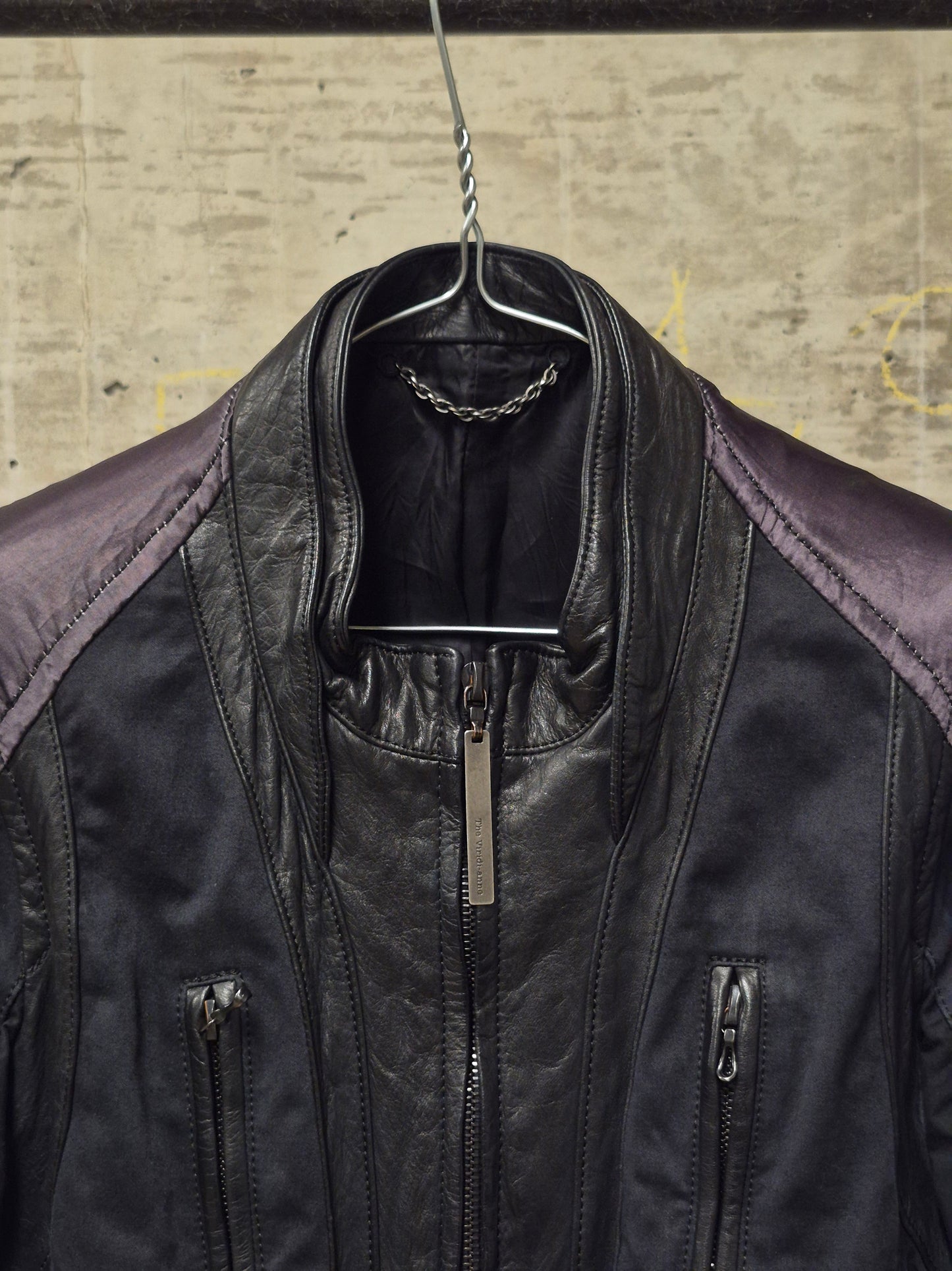 The Viridi-Anne 00s Hybrid Multi-Panel Cattle Leather Bomber Jacket