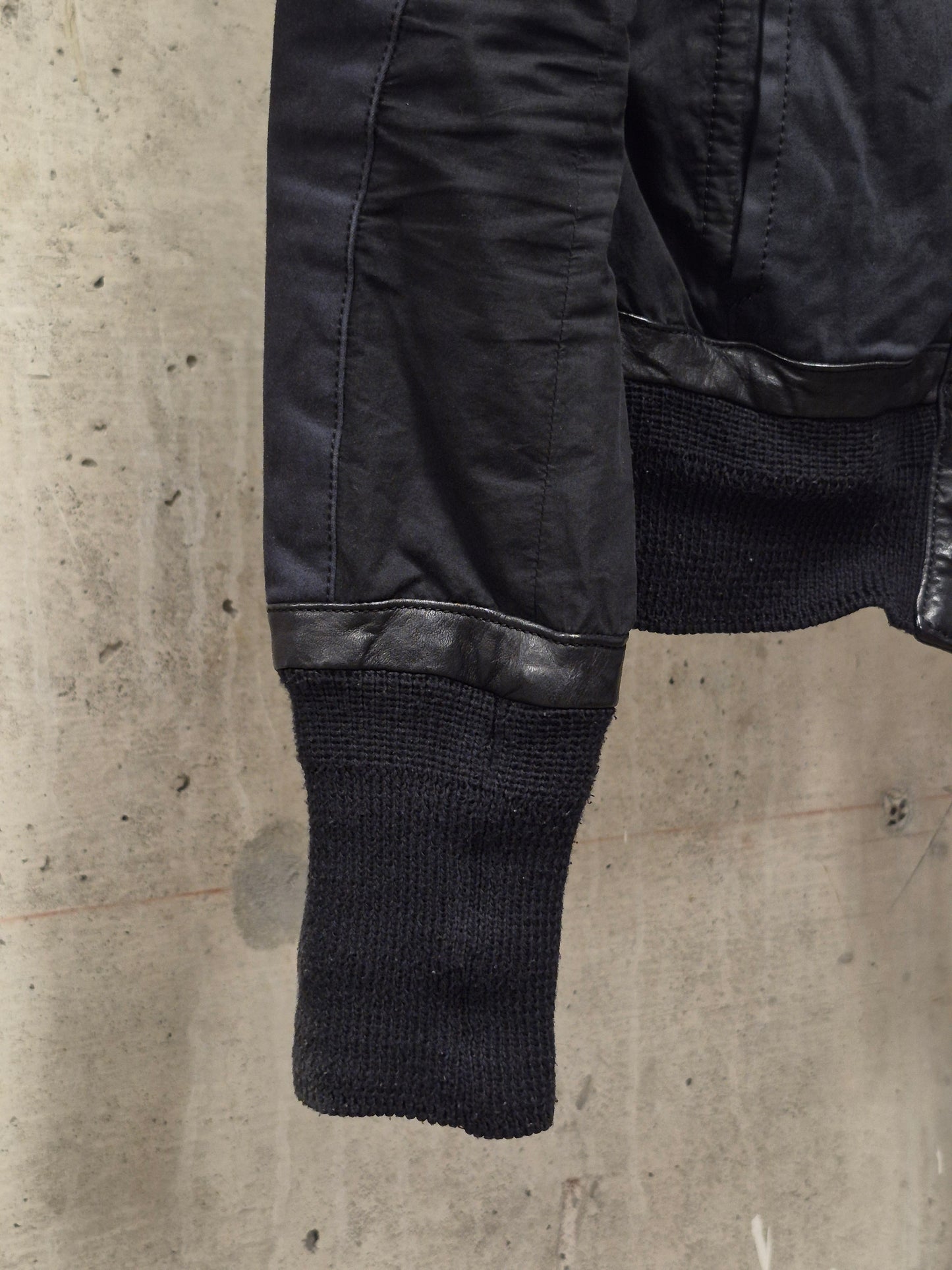 The Viridi-Anne 00s Hybrid Multi-Panel Cattle Leather Bomber Jacket