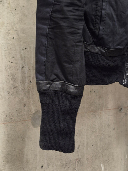 The Viridi-Anne 00s Hybrid Multi-Panel Cattle Leather Bomber Jacket