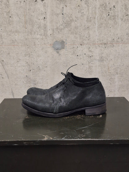 m.a+ 'S1P1 BI.R 1.0' Reverse Bison Leather Double Fold Derbies