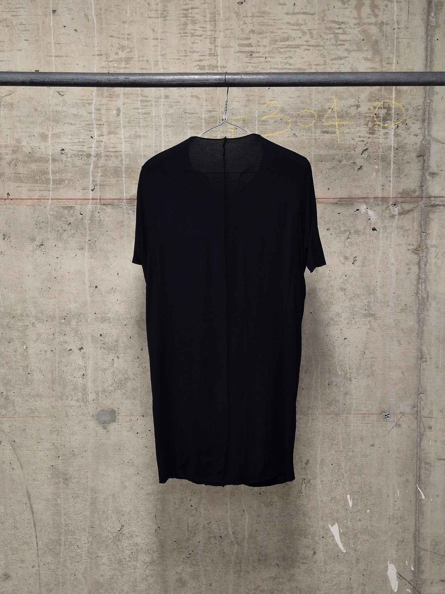 DEVOA Black Double Layered Anatomical Rolled Edge Cotton Stretch T-Shirt