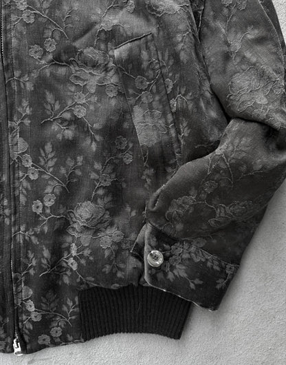 Floral patterned jacket on a plain background