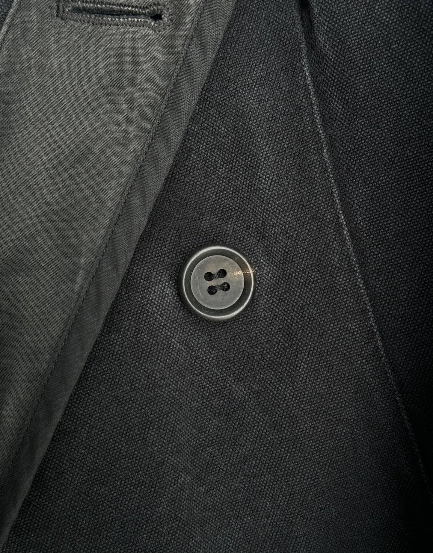 Y's By Yohji Yamamoto SS03 Fencing Canvas Double Breasted Gothic Coat