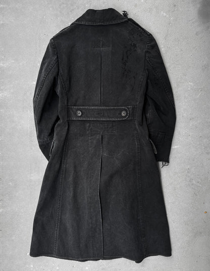 Y's By Yohji Yamamoto SS03 Fencing Canvas Double Breasted Gothic Coat