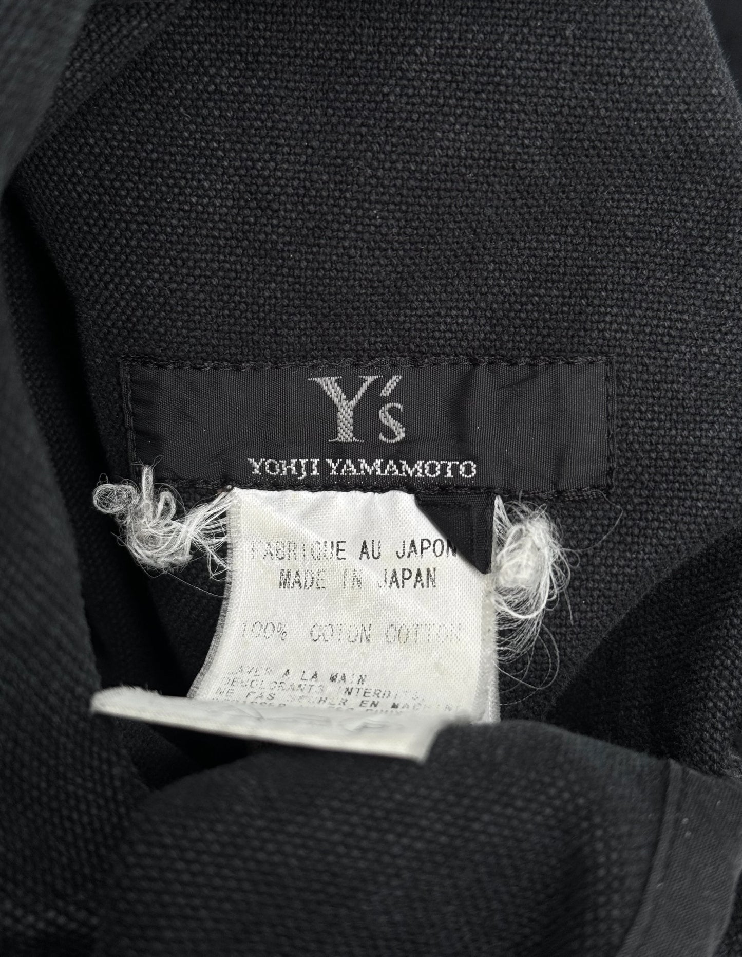 Y's By Yohji Yamamoto SS03 Fencing Canvas Double Breasted Gothic Coat
