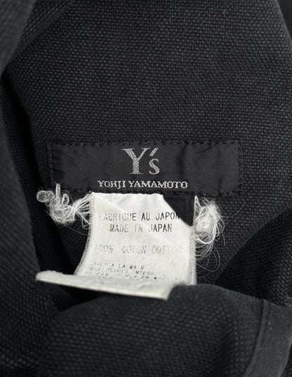 Y's By Yohji Yamamoto SS03 Fencing Canvas Double Breasted Gothic Coat