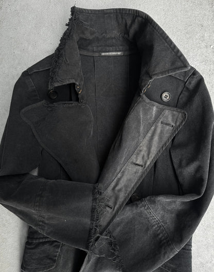 Y's By Yohji Yamamoto SS03 Fencing Canvas Double Breasted Gothic Coat